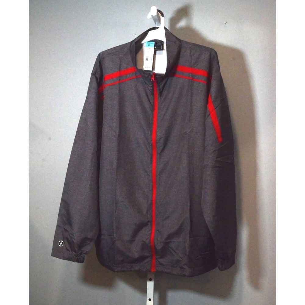 NWT Holloway Size L Light-Weight Raider-Model Jacket Dark Gray w/Red Trim